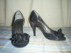 hermosos zapatos de fiesta color negro taco alto talla 37 en perfecto estad