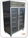 refrigerador industrial 3-2-1 puerta acero inox. y vidrio calvac 