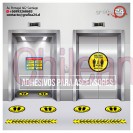 Señaleticas, prevencion, seguridad, distanciamiento social, adhesivos