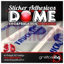 logotipos y etiquetas adhesivas en dome resina de poliuretano flexible
