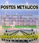 Postes metalicos, postes de hormigón para alumbrado led