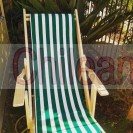 Reposeras de madera natural, sillas de playa , lona de poliéster 