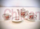Juguete de tazas, platos y tetera de porcelana