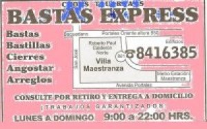 BASTAS EXPRESS Anuncios gratis en San Bernardo |  COSTURAS,BASTAS,EXPRESS 8416385 DE 9 A 22 HORAS, roberto paut 881 san bernardo