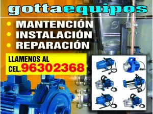 GOTTAEQUIPOS Anuncios gratis en La Reina |  MANTENCION, REPARACI&Oacute;N DE EQUIPOS DE BOMBEO AGUA POTABLE Y AGUAS SERVIDAS, LAVADO DE ESTANQUES AGUA POTABLE, REPARACI&Oacute;N EQUIPOS PISCINA.