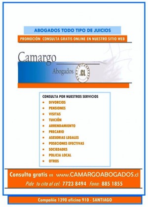 Andrea Camargo Anuncios gratis en Santiago |  ABOGADO, CONSULTA GRATIS , Todo tipo de jucios
