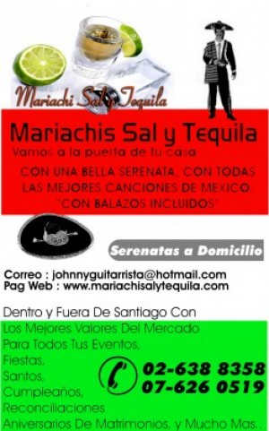 johnny luis Anuncios gratis en Santiago |  MARIACHIS SAL Y TEQUILA  EN VIVO, serenatas mariachis