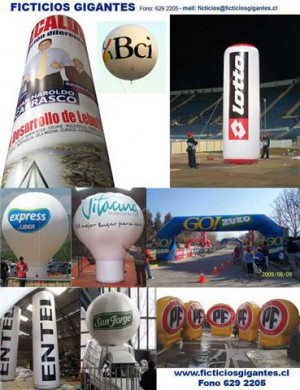 Ficticios gigantes Anuncios gratis en Recoleta |  GLOBOS DE HELIO, PERAS DE AIRE, METAS, ZEPPELIN, CARPAS ESTRELLA, TOLDOS, INFLABLES PUBLICITARIOS, BAILARINES, PUBLICIDAD AEREA, AVIONES CON LETRERO 
