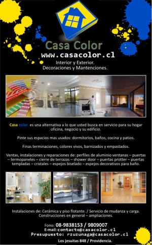 CASACOLOR ALUMINIO Anuncios gratis en Providencia |  VENTANA PUERTA TERMOPANELES INSTALACIONES 9809007, COTIZACION A DOMICILIO  89838153 REPARACIONES CAMBIO RODAMIENTOS CRISTALES