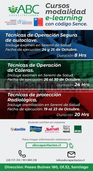 Abc capacitaciones  Anuncios gratis en Santiago |  Cursos de capacitación en modalidad e-learning sincrónico , Contamos con código sence y convenio marco 