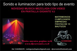  Anuncios gratis en Pedro Aguirre Cerda |  Dj ,VJ, KARAOKE. MUSICA, AUDIO E ILUMINACION PARA TODO TIPO DE EVENTOS, Matrimonios, Fiestas de graduaci&oacute;n, Eventos Empresas, Cumplea&ntilde;os......