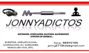 jonny Anuncios gratis en Antofagasta |  JONNYADICTOS EVENTOS AMPLIFICACION E ILUMINACI&Oacute;N., el mejor sonido e iluminaci&oacute;n de calidad y algo mas...