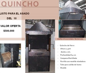  Anuncios gratis en San Miguel |  QUINCHOS LISTOS PARA INSTALAR , oferta para el 18