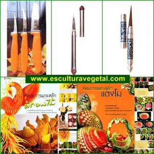 Escultura Vegetal Anuncios gratis en Providencia |  Productos para arte Mukimono o Tallado en frutas y verduras, Cuchillos Thai, libros y videos tallado frutas y verduras style Thai
