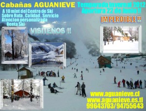 Carlos Anuncios gratis en  Caba&ntilde;as Aguanieve a 10 minut de Termas de Chillan, Caba&ntilde;as Totalmente equipadas de 2 a 7 personas 