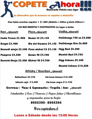 copete ahora Anuncios gratis en Providencia |  Copete a domicilio , copete express , botilleria a domicilio www.copeteahor, Copete a domicilio , copete express , botilleria a domicilio www.copeteahor