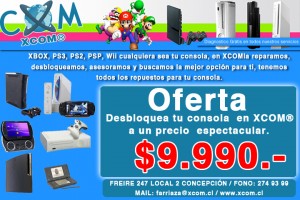 XCOM SPA Anuncios gratis en Concepci&oacute;n |  Desbloquea de Playstation 2, PS3, PSP y wii consola en XCOM, XCOM servicio tecnico