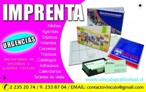 vinculo Anuncios gratis en Providencia |  imprenta de urgencia, afieches, flyer, folletos, carpetas, impresiones urgentes 