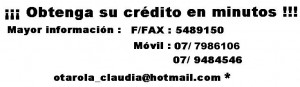 Claudia Ot&aacute;rola Anuncios gratis en La Florida |  CREDITOS EN SANTIAGO, CREDITOS AL MINUTO EN CUOTA FIJA Y SIN AVAL