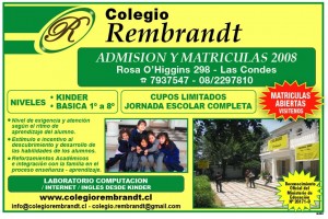  Anuncios gratis en Las Condes |  Colegio Rembrandt de Las Condes, Colegio Personalizado, excelencia m&aacute;x.15 alumnos por curso - Psicopedagogos