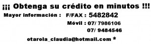 Claudia Ot&aacute;rola Anuncios gratis en Santiago |  CREDITO EN MINUTOS CREDITO CUOTA FIJA CREDITO SIN AVAL, CREDITO EN MINUTOS CREDITO CUOTA FIJA CREDITO SIN AVAL CREDITO RAPIDO Y PRECISO