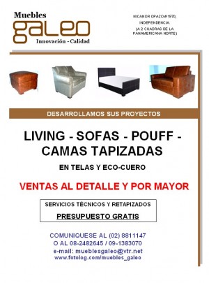  Anuncios gratis en Independencia |  Fábrica de Muebles GALEO, Ventas al Detalle y Por Mayor