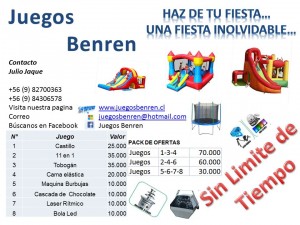 julio Anuncios gratis en Maip&uacute; |  Juegos inflables, cama elastica, cascadas, luces, laser, Juegos inflables benren