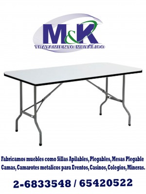 Tratamiento Metalico MyK Anuncios gratis en Cerrillos |  Mesa redonda plegable, mesa rectangular plegable para evento, Mesa redonda plegable, mesa rectangular plegable, mesa para eventos