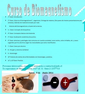 Jady Chile Anuncios gratis en Providencia |  Curso biomagnetismo, imanes, terapia de imanes ,taller biomagnetismo, Aprende biomagnetismo , terapeuta en biomagnetismo,terapia de imanes ,