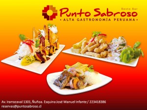 PUNTO SABROSO ALTA GASTRONOMIA PERUANA Anuncios gratis en Santiago |  Punto sabroso, alta gastronomia peruana / restaurante peruano , Sabrosa comida peruana 