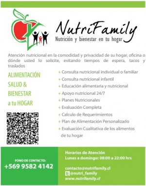 NutriFamily Anuncios gratis en Santiago |  Nutricionista a domicilio, lunes a domingo, santiago, Consulta nutricional a domicilio