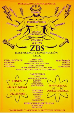 ZBS ELECTRICIDAD Y CONSTRUCCI&Otilde;N LTDA. Anuncios gratis en Vi&ntilde;a del Mar |  Ampliaciones y reparaciones varias en construcci&oacute;n y electricidad, Arreglos domiciliarios y a empresas