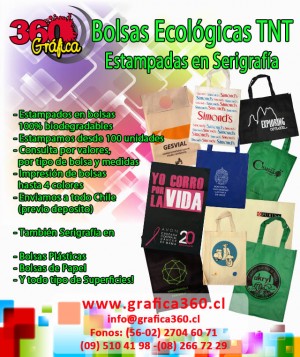 Carlos Ayala Anuncios gratis en Santiago |  Bolsas ecol&oacute;gicas tnt estampadas en serigraf&iacute;a , Bolsas ecol&oacute;gicas impresas