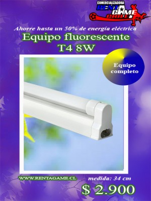 RENTAGAME CHILE Anuncios gratis en La Cisterna |  Equipo fluorescente t4 8w/ precio:  $ 2.900, Ahorre hasta un 50% de energia electrica