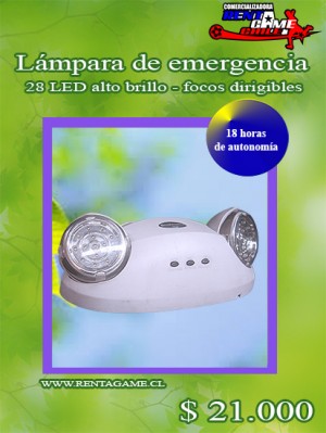 RENTAGAME CHILE Anuncios gratis en La Cisterna |  Lampara de emergencia  led 18 horas/precio: $ 21.000, Rentagame: es lider en iluminacion led