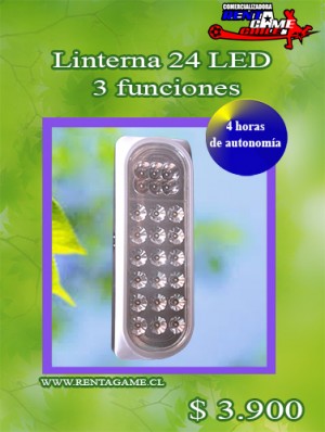 RENTAGAME CHILE Anuncios gratis en La Cisterna |  Linterna 24 led 3 funciones/precio:  $ 3.900, Rentagame: es lider en iluminacion led