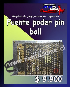 RENTAGAME CHILE Anuncios gratis en La Cisterna |  Fuente poder pin ball/precio: $ 9.900 pesos, Rentagame: maquinas de juego:  accesorios,repuestos, servicio tecnico