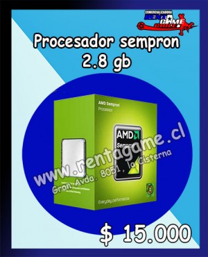 RENTAGAME CHILE Anuncios gratis en La Cisterna |  Procesador sempron 2.8 gb /precio: $ 15.000, Rentagame: maquinas de juego:  accesorios,repuestos, servicio tecnico