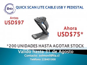 Gilberto Pezoa Anuncios gratis en Santiago |  Lector quick scan lite cable usb y pedestal datalogic, Ingenieria e informatica asociada limitada 