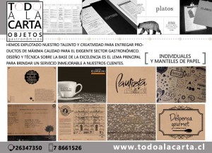Rodrigo F Anuncios gratis en Providencia |  Individuales de papel kraft con su logo, Individuales restaurantes, individuales eventos,individuales cafeteria