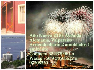Alicia Calderon Aravena Anuncios gratis en Valpara&iacute;so |  A&ntilde;o nuevo 2016, arriendo diario amoblado 1 ambiente, valparaiso, Avenida alemania, valparaiso, fono 97508350 o 58505612