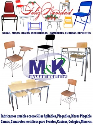 Muebles M&K Anuncios gratis en Cerrillos |  Empresa fabrica muebles, realiza sillas apilables, etc, Fabrica de muebles hace muebles con estructura met&aacute;lica