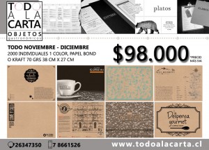 Rodrigo Flores Anuncios gratis en Providencia |  Individuales de papel kraft para restaurantes con logo, Individuales de papel con logo