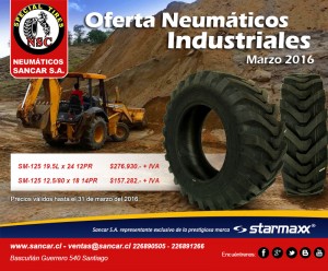 Sancar S.A. Anuncios gratis en Concepci&oacute;n |  Oferta marzo 2016 en neum&aacute;ticos industriales starmaxx, Neum&aacute;ticos industriales sm 125, oferta marzo 2016