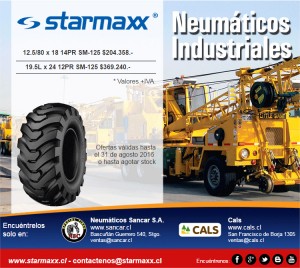 Sancar S.A. Anuncios gratis en Valpara&iacute;so |  Promoci&oacute;n en neum&aacute;ticos industriales starmaxx sm 125, Sancar, cals, oferta todo chile