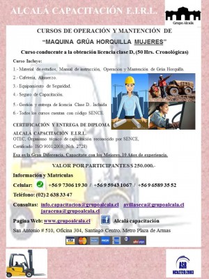 juan eduardo aracena farias  Anuncios gratis en Santiago |  Cursos de operacion y mantencion maquina  grua horquilla, Cursos de operaci&Oacute;n y mantencion de 