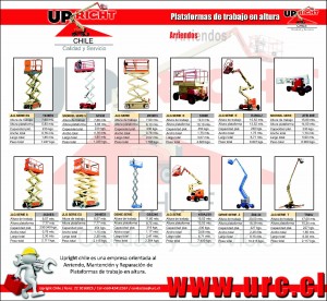 Alfredo David Vivanco Murua Anuncios gratis en  Arriendo de plataformas elevadoras jlg genie snorkel, Alza hombres, tijera el&eacute;ctrica, brazo articulado, manlift,