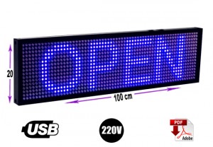 importadora full-led Anuncios gratis en La Cisterna |  Letrero programable led 20 x 100 cm color azul/gran avda. 8051, Rentagame: lider en letreros programables usb