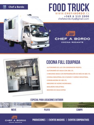 CHEFABORDO Anuncios gratis en Santiago |  Arriendo camion cocina industrial eventos banqueteras productoras, Arriendo camion cocina para catering y eventos