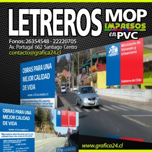 Grafica24 Anuncios gratis en Santiago |  Letreros de obra serviu, mop, constructoras, carteles, Telas pvc impresas con publicidad resistentes a la humedad